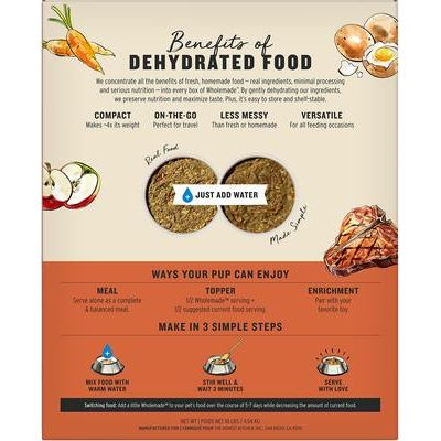 Paquete: Comida deshidratada para perros The Honest Kitchen con pavo integral y carne de res