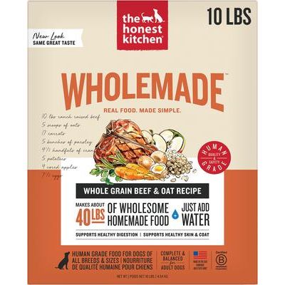 Paquete: Comida deshidratada para perros The Honest Kitchen con pavo integral y carne de res