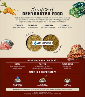 Wholemade Whole Grain Beef & Salmon Dehydrated Dog Food, 4-lb box