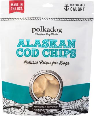 Alaskan Cod Chips Grain-Free Dehydrated Dog Treats, 2.75-oz bag