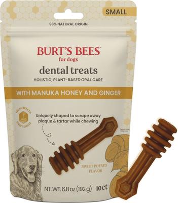 Manuka Honey + Ginger Small Sweet Potato Dental Dog Treats, 6.8-oz bag