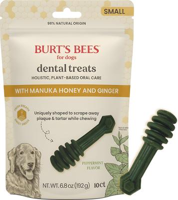 Manuka Honey + Ginger Small Peppermint Dental Dog Treats, 6.8-oz bag