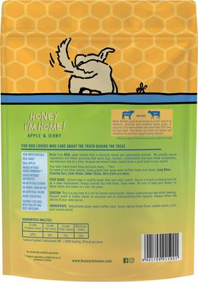 ! Apple Jerky Natural Honey Coated Buffalo & Apple Grain-Free Dog Treats, 5.29-oz bag