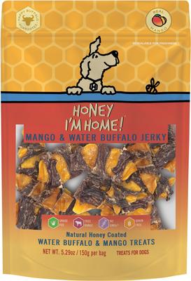 ! Apple Jerky Natural Honey Coated Buffalo & Apple Grain-Free Dog Treats, 5.29-oz bag