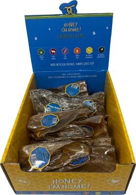 ¡Crunchy Ears - Golosinas masticables de búfalo con miel natural para perros, 15 unidades!