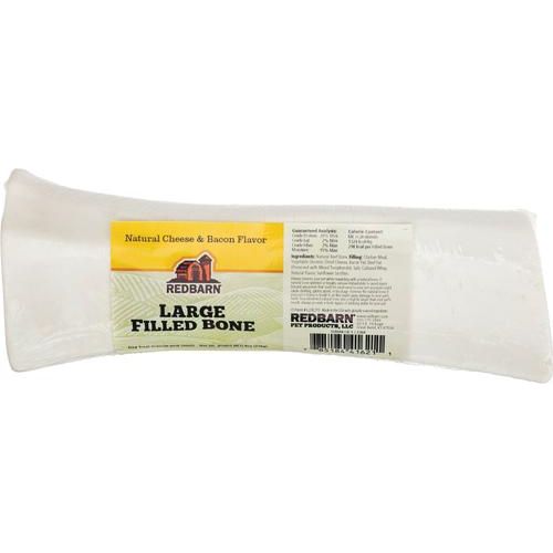 Golosina masticable para perros con sabor a mantequilla de maní natural, hueso relleno, grande, 8 oz