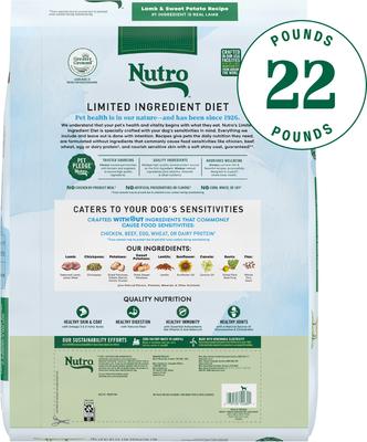 Limited Ingredient Diet Adult Large Breed Sensitive Support with Real Lamb & Sweet Potato Grain-Free Dry Dog Food, 22-lb bag