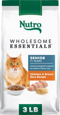 Wholesome Essentials Chicken & Brown Rice Recipe Senior Dry Cat Food, 5-lb bag