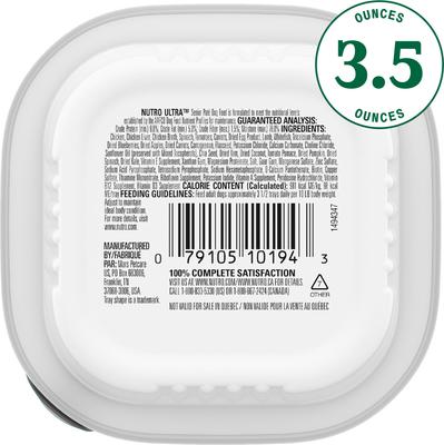 Ultra Grain-Free Trio Protein Chicken, Lamb & Whitefish Pate with Superfoods Senior Wet Dog Food Trays, 3.5-oz tray, case of 24