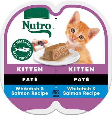 Perfect Portions Kitten Whitefish & Salmon Recipe Pate Wet Cat Food, 2.6-oz, case of 24 twin-packs