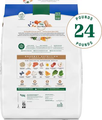Ultra Adult Large Breed High Protein Trio of Proteins Chicken, Lamb & Salmon Dry Dog Food, 24-lb bag