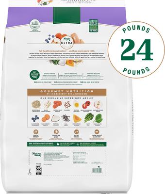 Ultra Adult High Protein Trio of Proteins Chicken, Lamb & Salmon Dry Dog Food, 24-lb bag