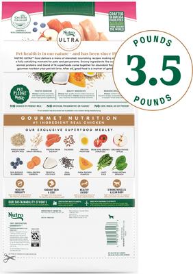 Ultra Adult Small Breed High Protein Trio of Proteins Chicken, Lamb & Salmon Dry Dog Food, 3.5-lb bag