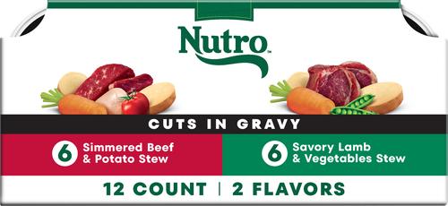 Grain-Free Tender Chicken Stew & Roasted Turkey Stew Cuts in Gravy Variety Pack Wet Dog Food Trays, 3.5-oz can, case of 12