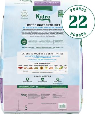 Limited Ingredient Diet Adult Sensitive Support with Real Venison Meal & Sweet Potato Grain-Free Dry Dog Food, 22-lb bag