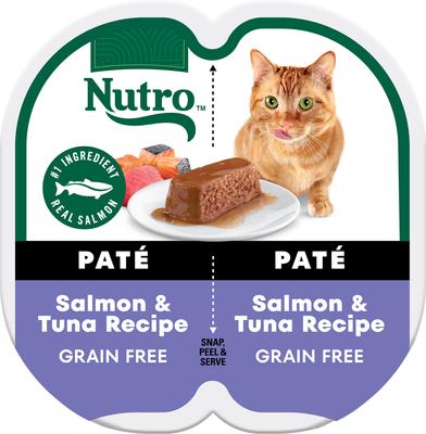 Perfect Portions Grain-Free Salmon & Tuna Soft Pate Wet Cat Food, 2.6-oz, case of 24 twin-packs