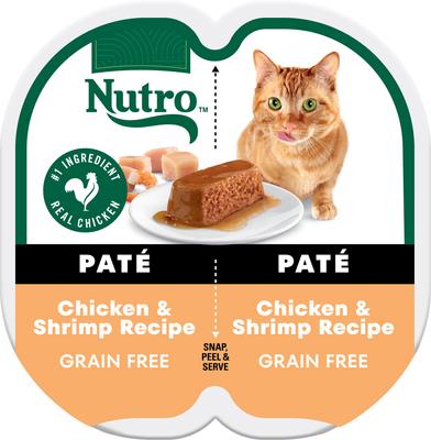 Perfect Portions Grain-Free Chicken & Shrimp Soft Pate Wet Cat Food, 2.6-oz, case of 24 twin-packs