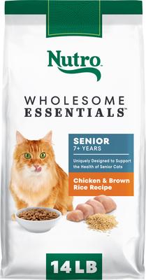 Wholesome Essentials Chicken & Brown Rice Recipe Senior Dry Cat Food, 5-lb bag