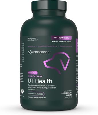 UT Strength Smoke Flavored Chewable Tablet Urinary Supplement for Dogs, 90 count
