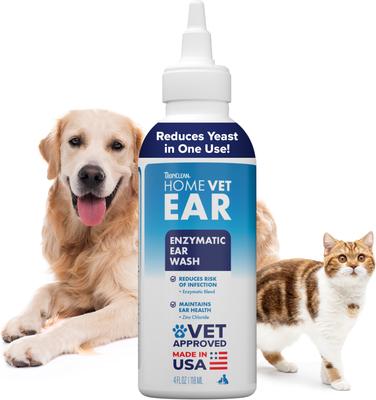 HomeVet Enzymatic Dog & Cat Ear Wash, 4-fl oz bottle