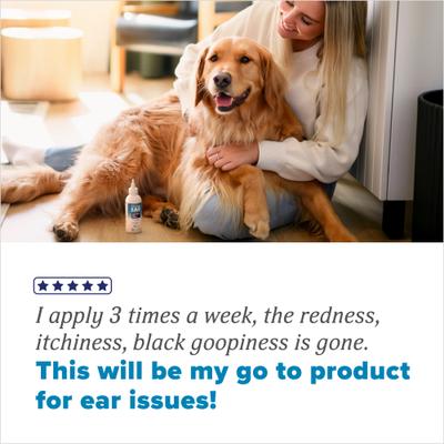 HomeVet Enzymatic Dog & Cat Ear Wash, 4-fl oz bottle