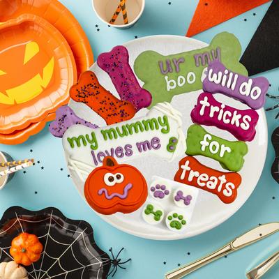 Spooked Jack-o-Lantern Cookies Dog Crunchy Treats, 4-oz bag, 3 count