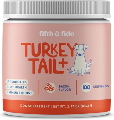 Turkey Tail + Mushroom Bacon Flavored Powdered Dog Food Topper, 2.97-oz jar