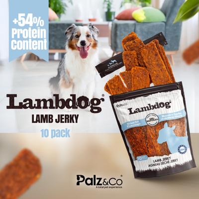 Lambdog Lamb Grain-Free Jerky Dog Treats, 8-oz bag, 10 count