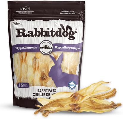 Rabbitdog Rabbit Ears Dog Natural Chew Treats, 10-oz bag, 15 count