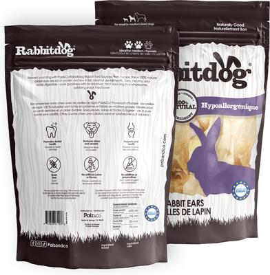 Rabbitdog Rabbit Ears Dog Natural Chew Treats, 10-oz bag, 15 count