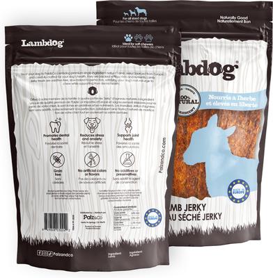 Golosinas de carne seca sin cereales Lambdog Lambdog, bolsa de 8 oz, 10 unidades