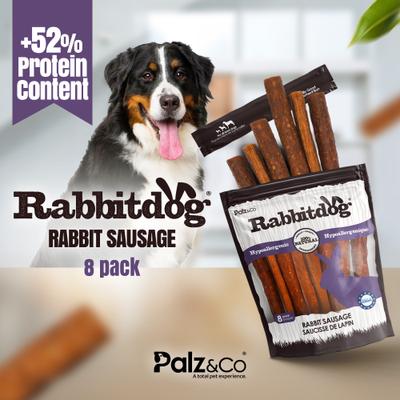 Rabbitdog Rabbit Grain-Free Soft & Chewy Sausage Dog Treats, 12-oz bag, 8 count