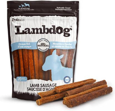Lambdog Lamb Grain-Free Soft & Chewy Sausage Dog Treats, 20-oz bag, 20 count