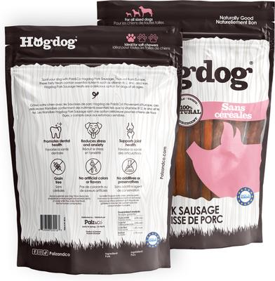 Hogdog Pork Grain-Free Soft & Chewy Sausage Dog Treats, 20-oz bag, 20 count