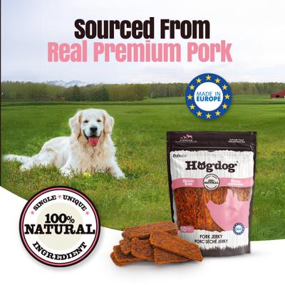 Hogdog Pork Grain-Free Jerky Dog Treats, 8-oz bag, 10 count