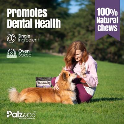 Rabbitdog Rabbit Ears Furry Dog Natural Chew Treats, 10-oz bag, 15 count