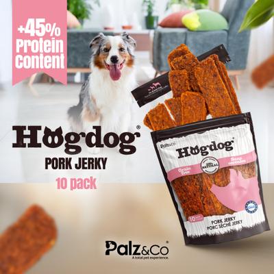Hogdog Pork Grain-Free Jerky Dog Treats, 8-oz bag, 10 count