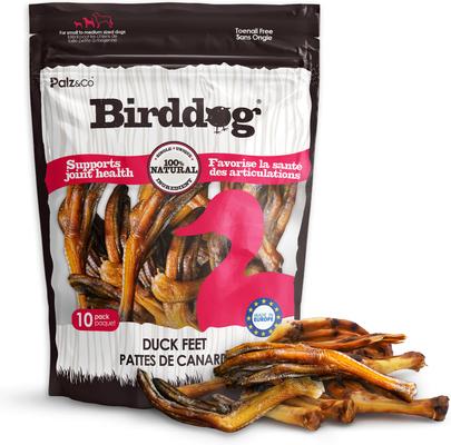 Birddog Duck Feet Dog Natural Chew Treats, 6-oz bag, 10 count