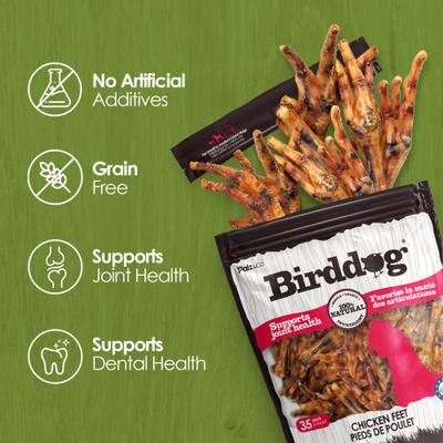 Birddog Chicken Feet Dog Natural Chew Treats, 17.5-oz bag, 35 count
