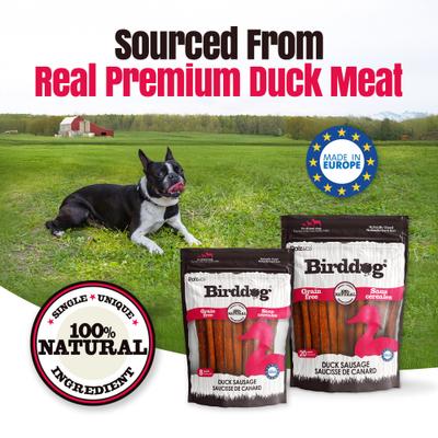Birddog Duck Grain-Free Soft & Chewy Sausage Dog Treats, 20-oz bag, 20 count