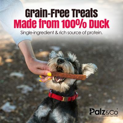 Birddog Duck Grain-Free Soft & Chewy Sausage Dog Treats, 20-oz bag, 20 count