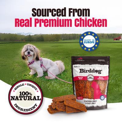 Birddog Chicken Grain-Free Jerky Dog Treats, 12-oz bag, 10 count