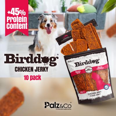 Birddog Chicken Grain-Free Jerky Dog Treats, 12-oz bag, 10 count