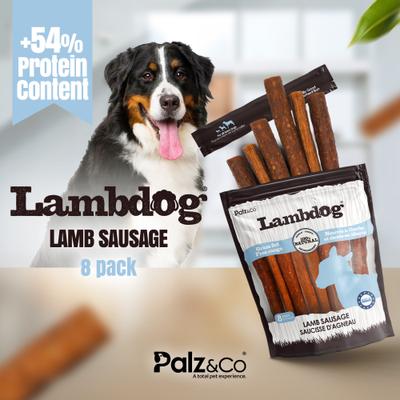 Lambdog Lamb Grain-Free Soft & Chewy Sausage Dog Treats, 12-oz bag, 8 count
