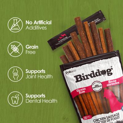 Birddog Chicken Grain-Free Soft & Chewy Sausage Dog Treats, 20-oz bag, 20 count