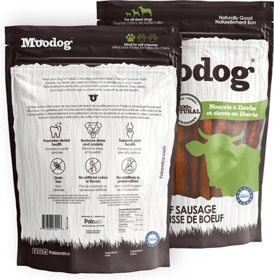 Moodog Beef Grain-Free Soft & Chewy Sausage Dog Treats, 20-oz bag, 20 count