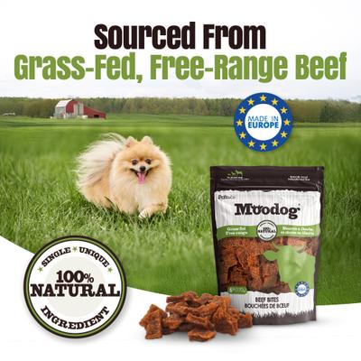 Moodog Beef Grain-Free Soft & Chewy Bites Dog Treats, 6-oz bag