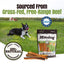 Moodog Beef Grain-Free Soft & Chewy Cheek Strips Sticks Dog Treats, 10-oz bag, 12 count