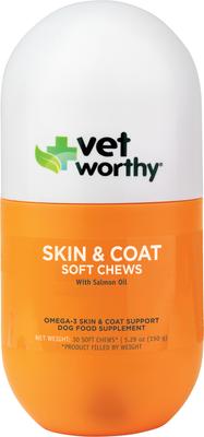 Soft Chew Skin & Coat Supplement for Dogs 30 count