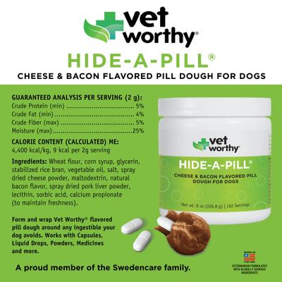 Hide a Pill Cheese & Bacon Paste Chew Supplement for Dogs, 8-oz jar